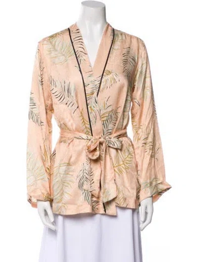 Pre-owned Giada Forte Silk Printed Evening Jacket In Multi