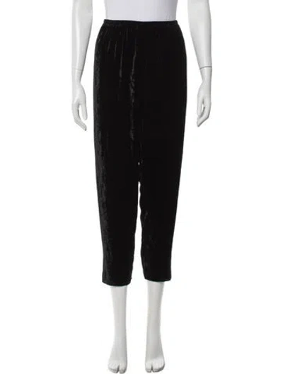 Pre-owned Giada Forte Silk Sequin Embellishments Sweatpants In Black