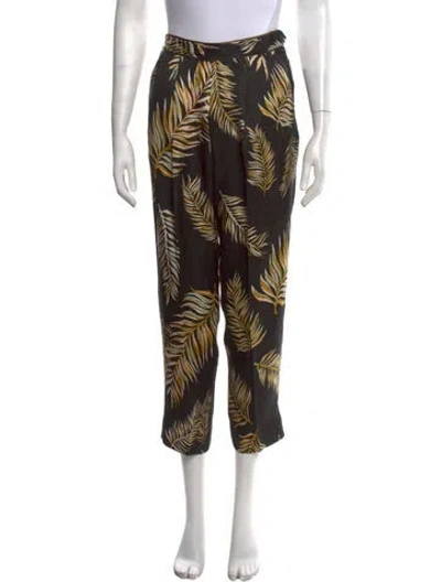 Pre-owned Giada Forte Silk Wide Leg Pants In Black