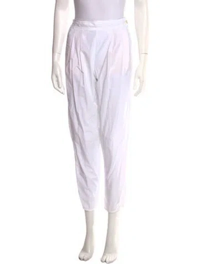 Pre-owned Giada Forte Skinny Leg Pants In White