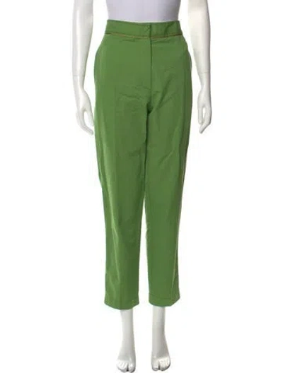 Pre-owned Giada Forte Straight Leg Pants In Green