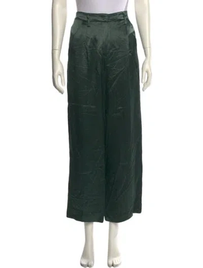 Pre-owned Giada Forte Straight Leg Pants In Green
