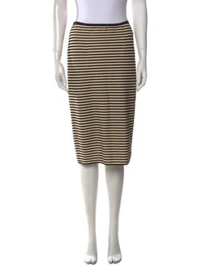 Pre-owned Giada Forte Striped Knee-length Skirt In Neutral