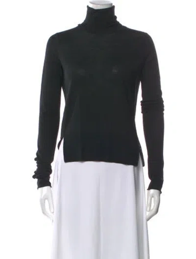 Pre-owned Giada Forte Turtleneck Sweater In Green