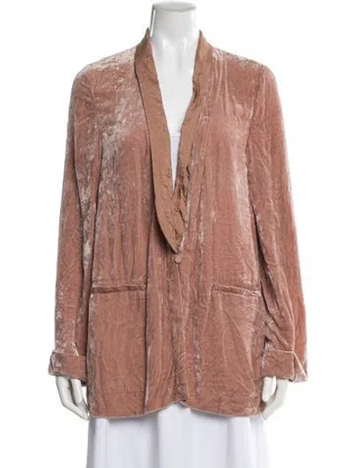 Pre-owned Giada Forte Velvet Robe In Pink
