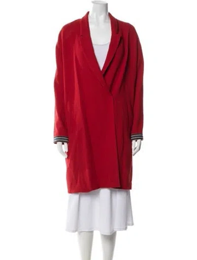 Pre-owned Giada Forte Virgin Wool Coat In Red