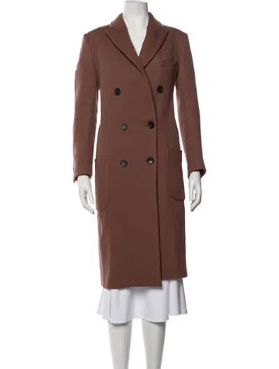 Pre-owned Giada Forte Virgin Wool Coat In Red