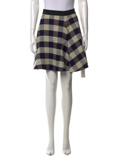 Pre-owned Giada Forte Virgin Wool Mini Skirt In Blue