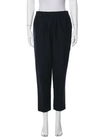 Pre-owned Giada Forte Virgin Wool Straight Leg Pants In Blue