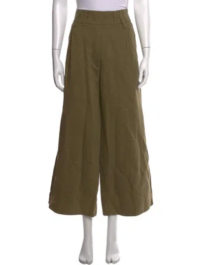 Pre-owned Giada Forte Wide Leg Pants In Green
