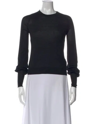 Pre-owned Giada Forte Wool Crew Neck Sweater In Black