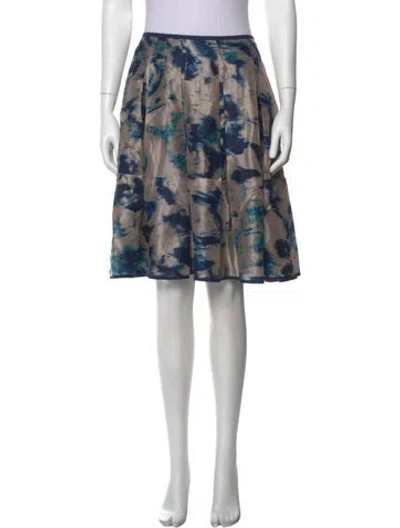 Pre-owned Giada Silk Knee-length Skirt In Blue