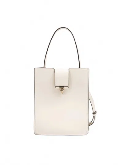 Giada Women's Leather Shoulder Bag In White In Neutral