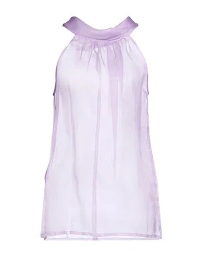 Giadacurti Woman Top Lilac Size 8 Silk In Purple
