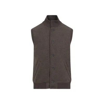 Giadero Saint Helen Brown Grey Cashmere Vest