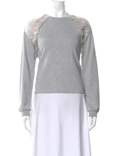 Pre-owned Giamba Crew Neck Long Sleeve Sweatshirt In Gray