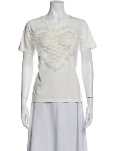 Pre-owned Giamba Crew Neck Short Sleeve T-shirt In Neutrals