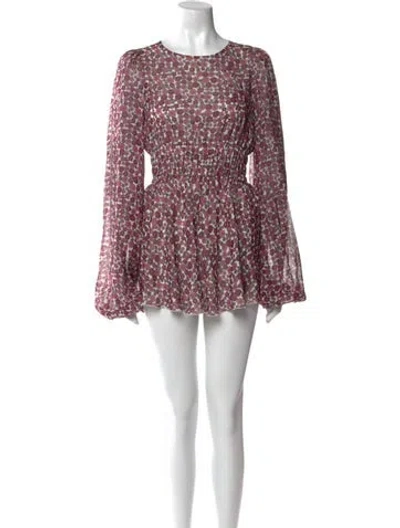 Pre-owned Giamba Floral Print Mini Dress In Multi