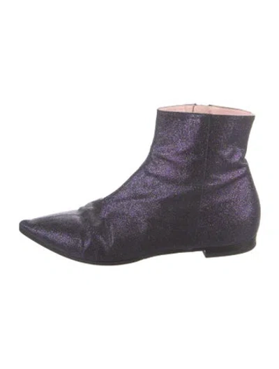 Pre-owned Giamba Glitter Patterned Boots In Purple