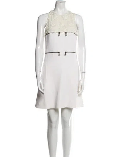 Pre-owned Giamba Printed Mini Dress In Neutral