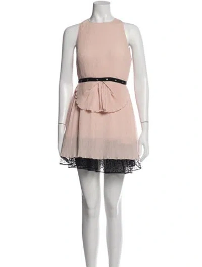 Pre-owned Giamba Printed Mini Dress In Pink