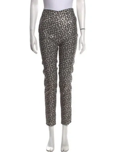 Pre-owned Giamba Printed Skinny Leg Pants