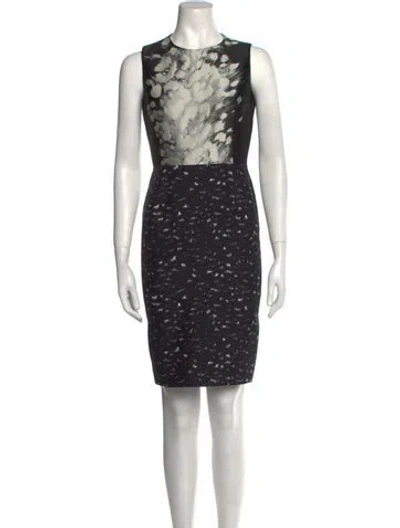 Pre-owned Giamba Silk Knee-length Dress In Black