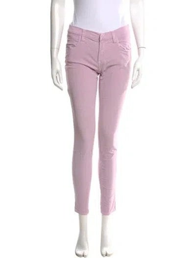 Pre-owned Giamba Skinny Leg Pants In Pink