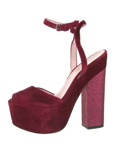Pre-owned Giamba Velvet Sandals In Multi