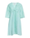 Giamba Woman Mini Dress Turquoise Size 8 Polyester In Blue