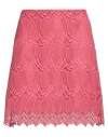 Giamba Woman Mini Skirt Coral Size 10 Polyester In Red