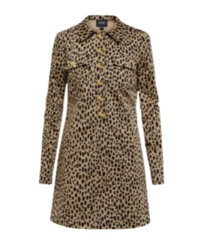 Giambattista Valli Animal-print Denim Minidress In Animal Print