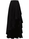Giambattista Valli Asymmetric Georgette Skirt In Black