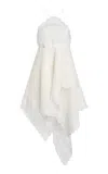 Giambattista Valli Asymmetric Macramé Mini Dress In White