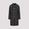 Giambattista Valli Checked Bouclé Coat In Black