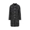 Giambattista Valli Checked Bouclé Coat In Black
