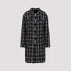 Giambattista Valli Checked Bouclé Coat In Black