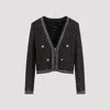 Giambattista Valli Bouclé Sequin-embellished Jacket In Black