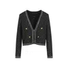 Giambattista Valli Bouclé Sequin-embellished Jacket In Black