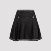Giambattista Valli A-line Boucle Mini Skirt With Metallic Trim In Black