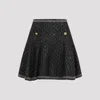 Giambattista Valli A-line Boucle Mini Skirt With Metallic Trim In Black