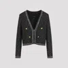 Giambattista Valli Bouclé Sequin-embellished Jacket In Black