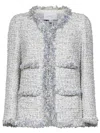 Giambattista Valli Long Sleeve Casual Jacket In Blue