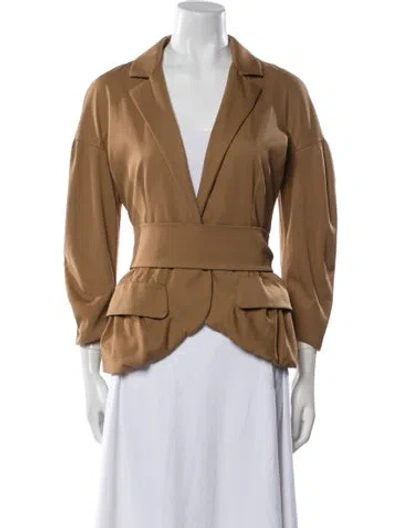 Pre-owned Giambattista Valli Blazer In Brown
