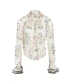 Giambattista Valli Floral-print Silk Blouse In White
