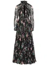 Giambattista Valli Printed Cotton Georgette Dress In Black