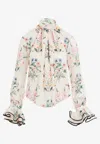 Giambattista Valli Floral-print Silk Blouse In Multicolor