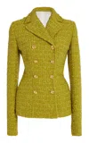 Giambattista Valli Bouclé Blazer In Green