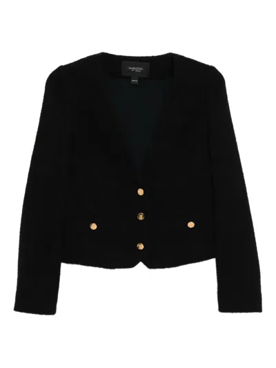 Giambattista Valli 仿羔皮呢短款夹克 In Black