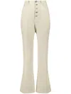 Giambattista Valli Bouclé High-waisted Flared Trousers In Neutrals